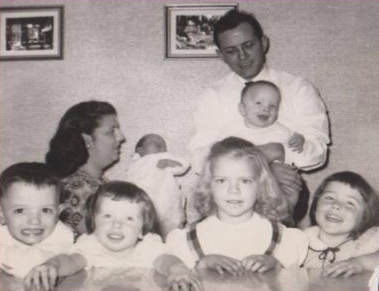 A vintage family portrait from the cookbook cover